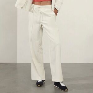 Athleta Endeavor High Rise Relaxed Pants Women’s Size XL Pull On Wide Leg Bone